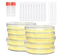 Nutrient Agar Petri Dishes Science Project Kit, 50 Pre-Poured Agar Plates and Cotton Swabs for Science Experiments, Bacteria Science Kit - Sealed Separately (Amazon Delivery)