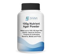 Nutrient Agar Powder 100 Grams - Evviva Sciences - Makes Over 150 to 200 Agar Petri Dishes - Easy to Use - Great Science Fair Projects - W/Experiment Ebook