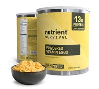 Nutrient Survival Vitamin Powdered Eggs Blend, Freeze Dried Prepper Supplies & Emergency Food Supply, 33 Essential Nutrients, Gluten Free, Shelf Stable Up to 25 Years, One Can, 70 Egg Equivalent