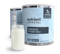 Nutrient Survival Vitamin Powdered Milk, Freeze Dried Prepper Supplies & Emergency Food Supply, 21 Essential Nutrients, Soy & Gluten Free, Shelf Stable Up to 25 Years, One Can, 50 Servings
