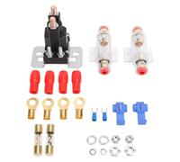 NutriEss 12V Isolator Wiring Kit 500A High Current Silver Plated Pins Long Life 100A Fuse for Cars RVs Boats Trucks Solar Panels (Con 100a fusible)