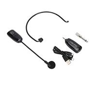 NutriEss 2.4G Wireless Headset Microphone Professional Auto Pairing Teaching Conference Tour Guide Speaker System Portable Clear Sound Long Range 40m Black