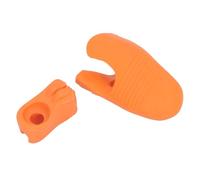Nutriess 2Pcs Violin Bow Grip Corrector Soft Reusable Silicone Violin Bow Grip Holder Teaching Aid for Violin Viola (Orange)