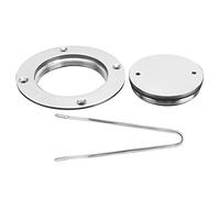 NutriEss 3in Deck Cover Plate with Key 316 Stainless Steel Mirror Polished Marine Boat Hardware Accessory Sturdy Proof Durable for Boat Deck Cabinets Wall Countertops