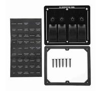 NutriEss 4 Gang Rocker Switch Panel 12V 24V ON Off Toggle IP66 LED Indicator for Cars RVs Motorcycles Yachts UTVs