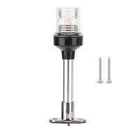 NutriEss 8in LED Sailing Signal Light 360 Degree All Round Navigation Lamp with 316 Stainless Steel Base for Boats Under 39.4 Feet White Light DC12V 24V 5W