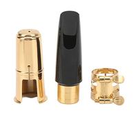 Nutriess Alto Saxophone Mouthpiece Kit with Cap Ligature Metal Brass Accessories for Professionals Beginners Enhanced Sound Quality