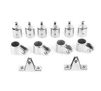 NutriEss Boat Jaw Slide Eye End Cap Deck Hinge Set Professional Marine Grade 316 Stainless Steel Saltwater Durable Mirror Like Finish for Yachts Boats Ships Silver 22mm 12pcs