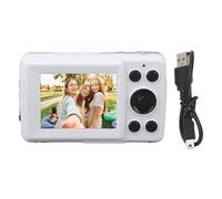 Nutriess Digital Camera 16MP 1080P 16X Zoom Auto Focus Silver Gray Compact Design Ideal for Photography and Vlogging (White)