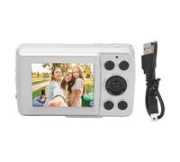 Nutriess Digital Camera 16MP 1080P 16X Zoom Auto Focus Silver Gray Compact Design Ideal for Photography and Vlogging (Silver Grey)