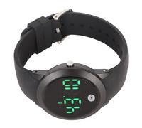 NutriEss Digital Sealed Watch Multifunctional Stylish Color Touch Screen Countdown Timer 12 24 Hours Sports Watch Silver Shell White Belt Small for Outdoor Activities (Small)
