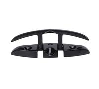 NutriEss Heavy Duty 5 inch Black Stainless Steel Folding Boat Cleat for Yachts Speedboats Fishing Boats Marine Dock Use
