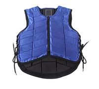NutriEss Kids Equestrian Vest Foam Padded Safety Horse Riding Protective Gear Blue Comfortable Design for Children Horseback Riding Activities (CL)