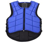 NutriEss Kids Equestrian Vest Foam Padded Safety Horse Riding Protective Gear Blue Comfortable Design for Children Horseback Riding Activities (CM)