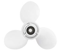 NutriEss Marine Outboard Propeller 3 Blades 9 1/4 x 9 3/4in Aluminum Alloy High Performance Boat Propeller Fit for 9.9 15HP Outboard Engines