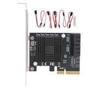 NutriEss PCI E to 5 Ports SATA 3.0 Expansion Card JMB585 Chip High Speed Data Transfer for Computer Systems