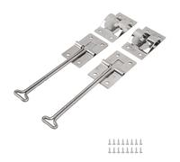 NutriEss RV Door Latch 304 Stainless Steel Multifunctional T Style Entry Door Catch Holder for Cargo Trailer Truck (6 Inch)