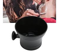 NutriEss Shaving Soap Bowl Large Capacity Black Plastic Comfortable Grip Portable Shave Mug with Handle for Barber Home Travel Use