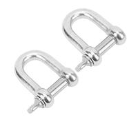 NutriEss Stainless Steel D Ring Shackles 316 Marine Grade Heavy Duty Screw Pin Shackles for Boat Towing and Cargo Handling 22mm 2PCS