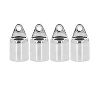 NutriEss Sunshade Top Eye End Cap Stainless Steel Anti proof Boat Fittings for Yacht Marine Accessories 4PCS Smooth Surface Easy Installation Durable Awning Mounting Hardware