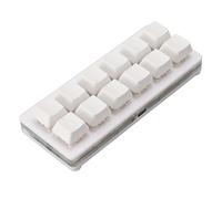 NutriEss Tastiera da gioco meccanica a 12 tasti USB tipo C programmabile cablata RGB multifunzionale interruttore rosso per PC bianco (Nero)