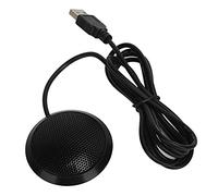NutriEss USB Desktop Microphone Portable Omnidirectional Condenser Mic 360 Degree Pickup Reduce Noise Enhance Sound Quality for Meetings Live Streaming ABS Material