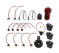 NutriEss UTV Turn Signal Kit Professional UTV Rocker Switch Turn Signal Flasher Relay Harness DC12V Complete Accessory for Polaris RZR Turbo Cart Beach Cart 4x4 Project ABS Material