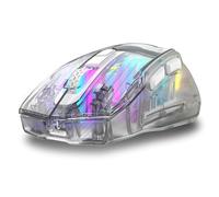 NutriEss Wireless Gaming Mouse Tri Mode Rechargeable RGB Lighting 3600DPI Adjustable Esports Mouse Lightweight Ergonomic Design Long Battery Life for PC Laptop Gaming (White)