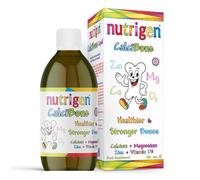 Nutrigen Calcibone Liquid for Children - Healthier and Stronger Bones - Contains Calcium, Vitamin D, Magnesium and Zinc Essential for The Bone Health. Strawberry Flavoured 150 mL.