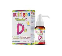Nutrigen Vitamin D3 Drops 400 IU per Serving Pure Olive Oil Based Daily Vitamin D from Birth Onwards - Bone Development, Immune Function and Overall Growth, 20 mL