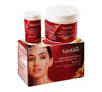 Nutriglow Advanced Meta Instant White Pro ++ Bleach for Glowing and Brightening Skin, Lightens Facial Hair, Dark Spot Reduction, All Skin Types, 43Gm