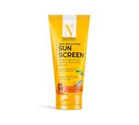 NutriGlow Advanced Organics Anti Pollution Sun Screen SPF 50 With Raspberry Seed Oil, Aloevera For Non Greasy Daily Moisturizer With Broad Spectrum, Dry & Damage Skin, Tan Free Skin, 3.38 Oz