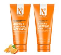 Nutriglow Advanced Organics Vitamin C Face Wash (100Gm) & Body Lotion (150Gm) for Brightening Skin | All Skin Type - Combo Pack of 2