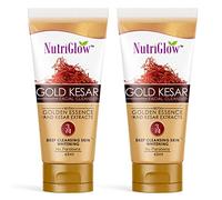 Nutriglow Gold Kesar Face Wash for Deep Cleansing and Radiant Skin, Tan Removal, Skin Tightening Non Foaming Face Wash, All Skin Types, Sulphate Free, 65 Ml Each, Pack of 2