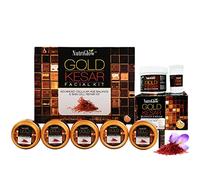 Nutriglow Gold Kesar Facial Kit (260 Gm) & Bleach Cream (43Gm) for Bright Nourishing Skin, Lighten Facial Hair, No Paraben & Sulphate, Pack of 2