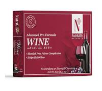 NUTRIGLOW NATURAL'S Advanced Pro Formula Wine Facial Kit For Glowing Skin, Blemish Free Fairer Complexion For All Skin Type, 2.11 Oz