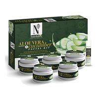 NUTRIGLOW Natural's Aloe Vera & Cucumber Facial Kit With Hyaluronic Acid And Pro Vitamin B5 For Hydrates And Heals Dry Skin, 8.5 OZ + 0.3 FlOz