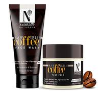 Nutriglow Natural's Coffee Face Wash (100Gm) & Coffee Face Pack (100Gm) for Tan Removal - Combo Pack of 2