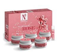 NUTRIGLOW Natural's English Rose Hydrosol Facial Kit - Natural 100% Organic, Anti-Aging, Skin Care Set For Massage and Skin Rejuvenation - Soothes Skin (8.5 OZ + 0.3 FlOz) 250gm + 10ml