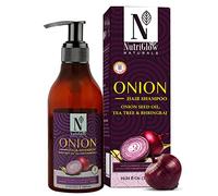 NUTRIGLOW Natural'S Onion Hair Shampoo With Onion Seed Oil For Anti-Dandruff, Anti-Hair Loss And Deep Nourishment, Shiny Hair, 10.14Oz