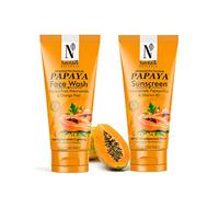 Nutriglow Natural's Papaya Face Wash (100Gm) & Papaya Sunscreen SPF 50 (100Gm) To Treat Sun Spots
