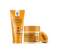 Nutriglow Natural's Papaya Facial Scrub (100Gm) & Papaya Face Pack (100Gm) for Men & Women
