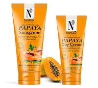 Nutriglow Natural's Papaya Sunscreen SPF 50 (100Gm) & Papaya Day Cream (50Gm) for Radiant Glow