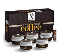 NutriGlow NATURAL'S Raw Irish Coffee Facial Kit For Deep Exfoliation, Pore Cleanser, Hydrate Skin, Acne Treatment With Cocoa butter with Oatmeal, 9.17 Oz