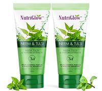 Nutriglow Neem & Tulsi Face Wash with Aloe Vera Extract for Cleanser, Pimple Care Solution, Fresh Feel Purifying, Removes Impurities, 65Ml Each, Pack of 2