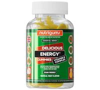 NUTRIGUMS Energy Vitamin B Complex Vegan Tropical Fruit Flavor 60 Gummies | Two Months Supply | Vitamins B2, B3, B6, B12, B5 with Folic Acid, Zinc, Iodine & Biotin