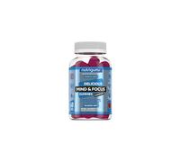 NUTRIGUMS Mind & Focus Raspberry Flavour 60 Vegan Gummies. Ashwagandha, L-Theanine, D3, B5, B6 & B12. Cognitive Health, Nervous System and Mental