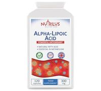 Nutrilus Alpha Lipoic Acid 120 Capsules 300mg - 50:50 Blend of R-ALA and S-ALA - High Strength - Vegan - UK Made Supplement - Antioxidant
