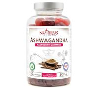 Nutrilus Ashwagandha Root Extract Gummies 600mg - 1200mg per Serving - High Strength - 5% Withanolides - Natural Flavour Vegan Supplement (150 Gummies)