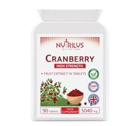 Nutrilus Cranberry Extract 90 Tablets 5040mg - High Strength - One Daily - UTI Prevention - Urinary Tract, Bladder Support